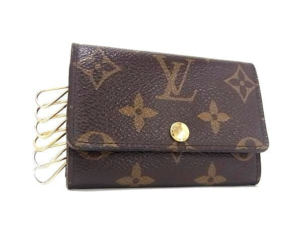 LOUIS VUITTON ルイヴィトン キーケース モノグラム ミュルティクレ6 M62630 ブラウン系 PVC レザー ユニセックス 6連 ゴールド金具 美品