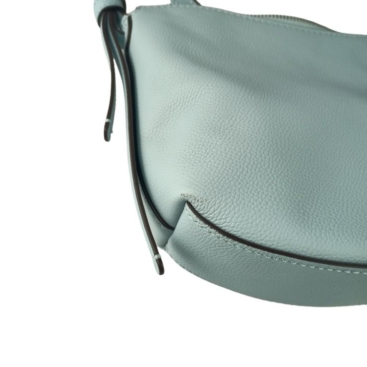 KATE SPADE ケイトスペード ハンドバッグ ループ ショルダー バッグ KM487 ライトブルー系 レザー レディース ゴールド金具 エナメル ノット バッグ チャーム KN701付き 超美品
