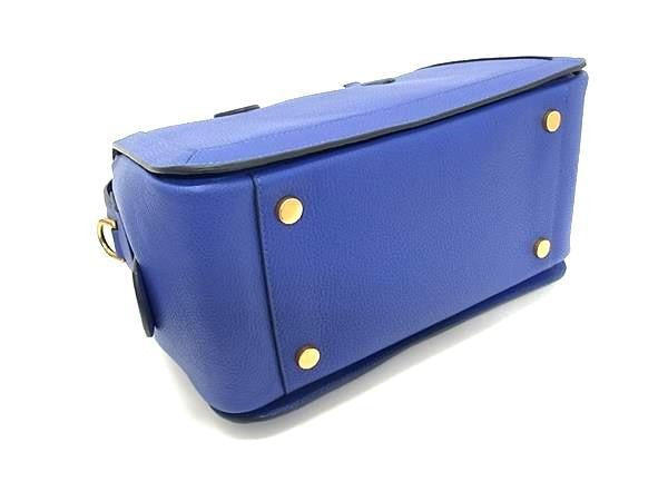 KATE SPADE ケイトスペード ハンドバッグ グラマシー ミディアム サッチェル K9914 ブルー系 レザー レディース 2WAY ショルダーバッグ ミニボストン 超美品