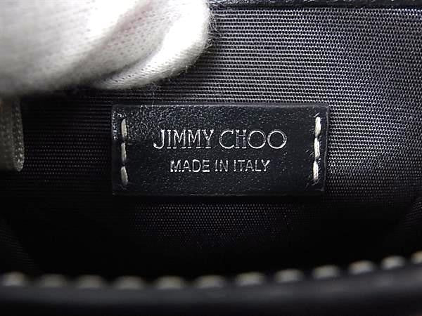 JIMMY CHOO ジミーチュウ ショルダーバッグ JCモノグラム フォンショルダーバッグ ブルー系×ネイビー系 デニム×レザー レディース ポシェット スマホショルダー 美品
