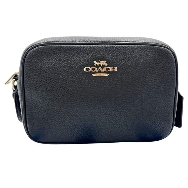 COACH コーチ ショルダーバッグ ジェイミー CR110 ブラック系 レザー レディース ゴールド金具 美品