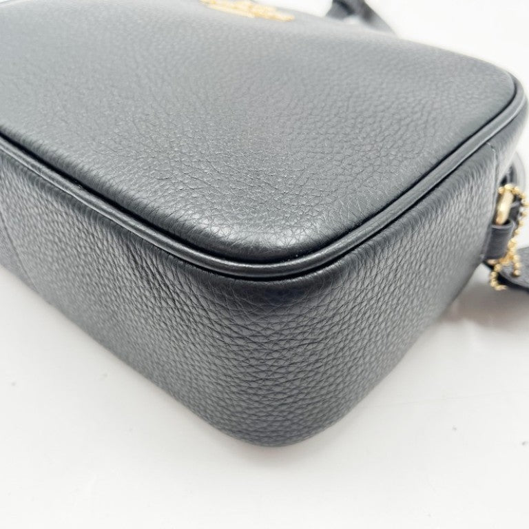 COACH コーチ ショルダーバッグ ジェイミー CR110 ブラック系 レザー レディース ゴールド金具 美品