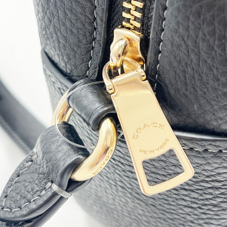 COACH コーチ ショルダーバッグ ジェイミー CR110 ブラック系 レザー レディース ゴールド金具 美品