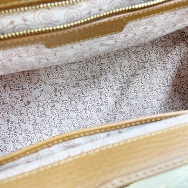 BVLGARI ブルガリ ハンドバッグ イザベラ ロッセリーニ ベージュ系 レザー レディース 2WAY ゴールド金具 美品