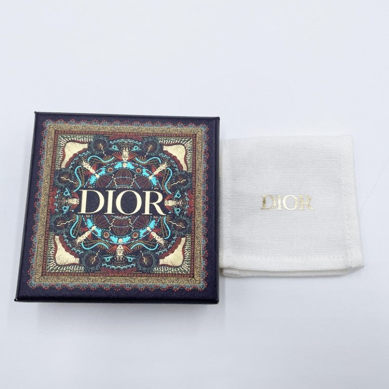 Christian Dior クリスチャンディオール ブローチ DIO(R)EVOLUTION ゴールド系 メタル レディース ラインストーン 美品