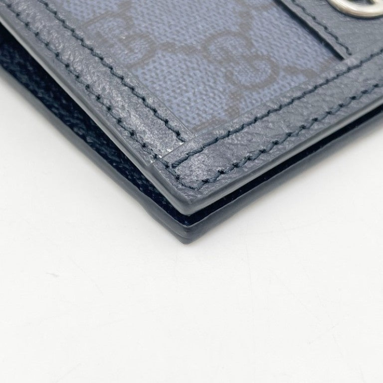 GUCCI グッチ カードケース GGスプリーム 734943 ブルー系 PVC レザー ユニセックス 名刺入れ 新品未使用展示品