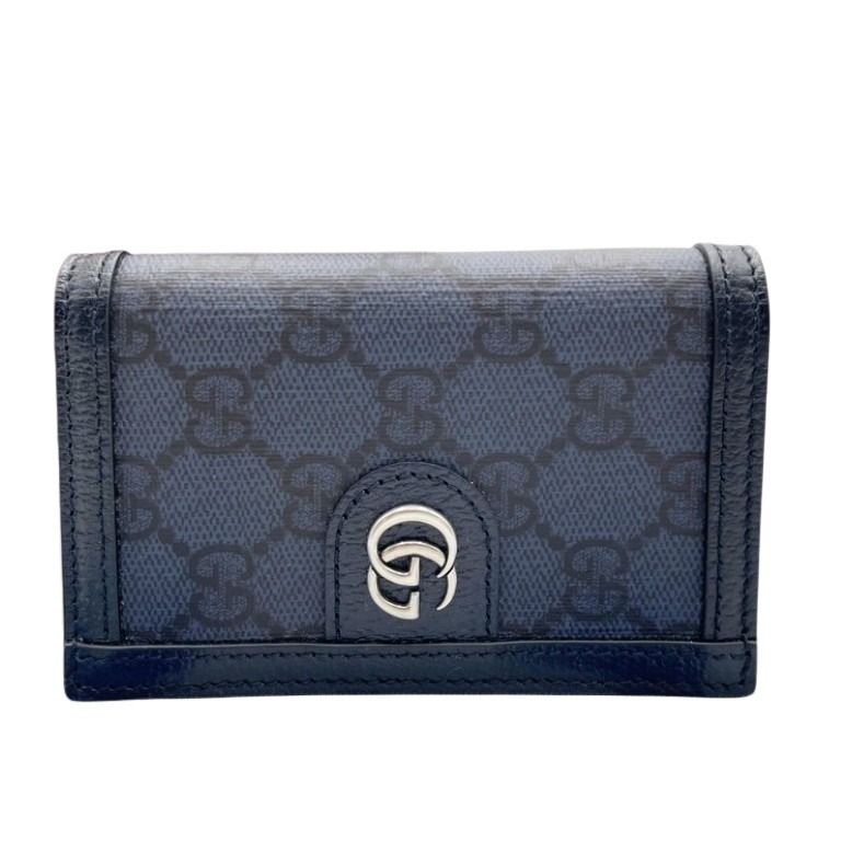 GUCCI グッチ カードケース GGスプリーム 734943 ブルー系 PVC レザー ユニセックス 名刺入れ 新品未使用展示品
