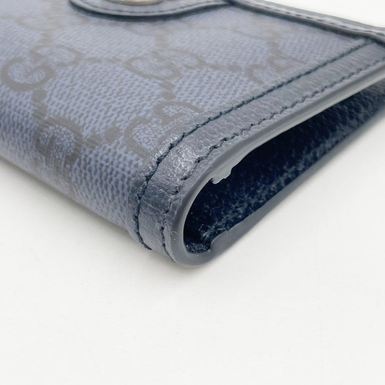GUCCI グッチ カードケース GGスプリーム 734943 ブルー系 PVC レザー ユニセックス 名刺入れ 新品未使用展示品
