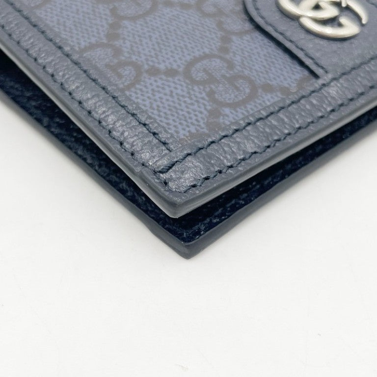 GUCCI グッチ カードケース GGスプリーム 734943 ブルー系 PVC レザー ユニセックス 名刺入れ 新品未使用展示品