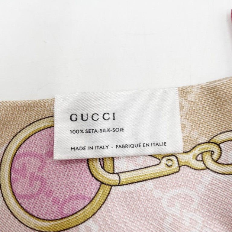 GUCCI グッチ シュシュ ヘアアクセサリー 816541 マルチカラー系 シルク レディース ヘアゴム GG柄 新品未使用展示品
