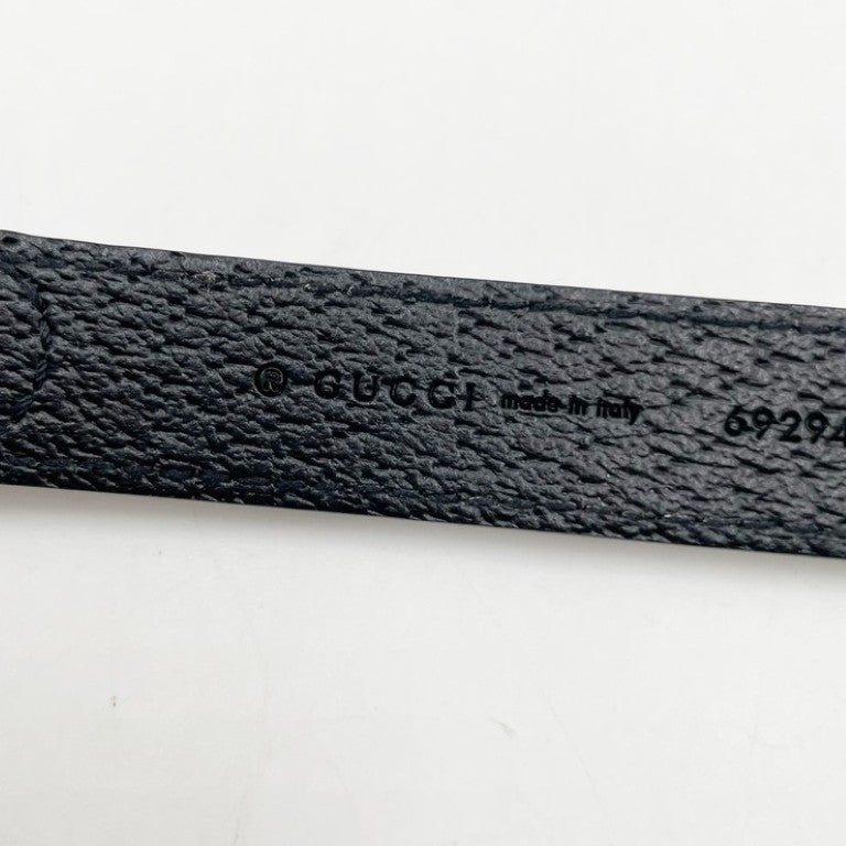 GUCCI グッチ 首輪 インターロッキングG 692943 ブラック系 レザー ユニセックス ペットカラー ゴールド金具 超美品