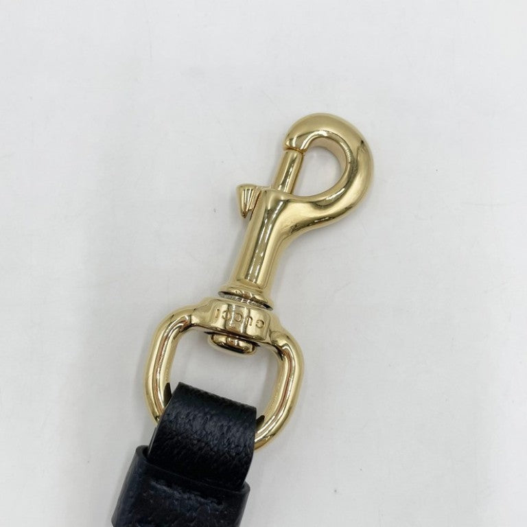 GUCCI グッチ リード インターロッキングG スモール/ミディアム ペットリード 692949 ブラック系 レザー ユニセックス ゴールド金具 超美品