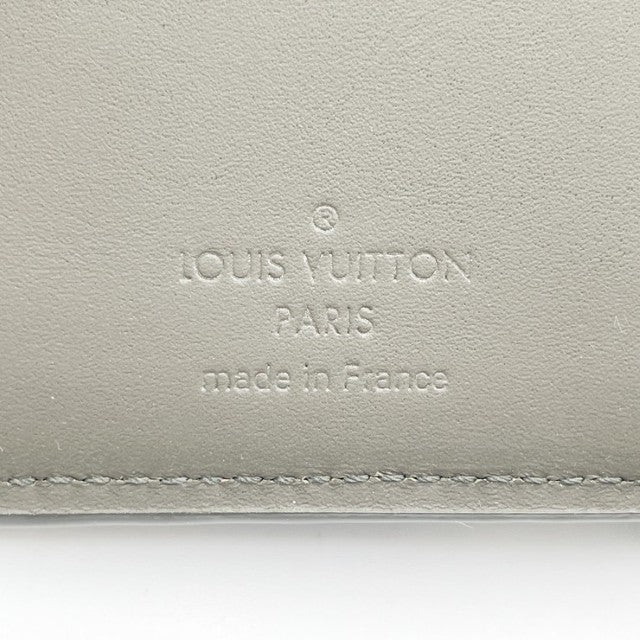 LOUIS VUITTON ルイヴィトン 二つ折り財布 ポルトフォイユ･ミュルティプル M81734 カーキ系 アエログラム レザー メンズ 超美品