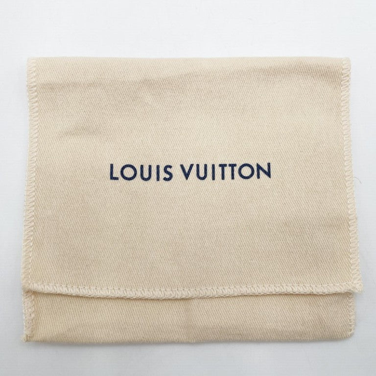 LOUIS VUITTON ルイヴィトン 二つ折り財布 ポルトフォイユ･ミュルティプル M81734 カーキ系 アエログラム レザー メンズ 超美品