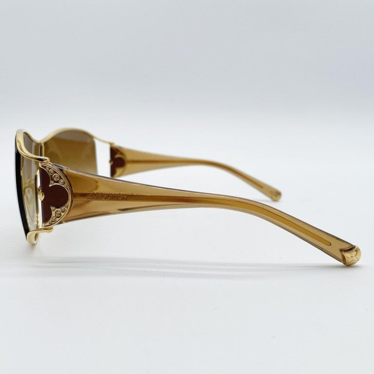 LOUIS VUITTON ルイヴィトン サングラス ジャスミン･サングラス Z0306U ブラウン系 プラスチック ユニセックス ラインストーン 美品