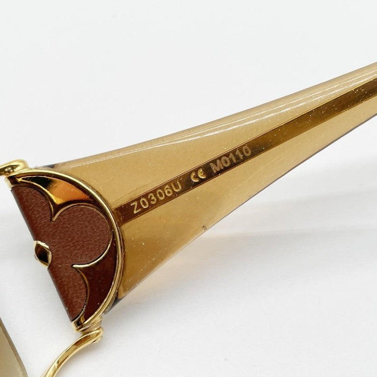 LOUIS VUITTON ルイヴィトン サングラス ジャスミン･サングラス Z0306U ブラウン系 プラスチック ユニセックス ラインストーン 美品