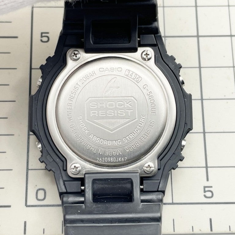 CASIO カシオ 時計 G-SHOCK DIGITAL 5600 SERIES G-5600UE-1JF ブラック系 樹脂 樹脂バンド メンズ デジタル 美品