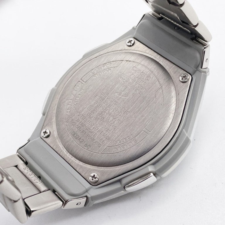 CASIO カシオ 時計 ウェーブセプター ソーラーコンビネーション WVA-M640TD-2AJF ブルー シルバー系 樹脂／チタン チタンバンド メンズ アナデジ 超美品