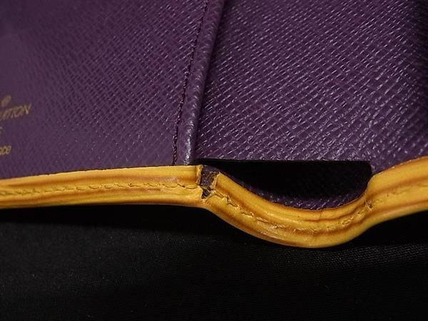 LOUIS VUITTON ルイヴィトン 二つ折り財布 エピ ポルト ビエ コンパクト M63559 タッシリイエロー系 レザー ユニセックス 美品