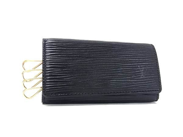 LOUIS VUITTON ルイヴィトン キーケース エピ ミュルティクレ4 M63822 ノワール(ブラック系) レザー ユニセックス ゴールド金具4連 美品