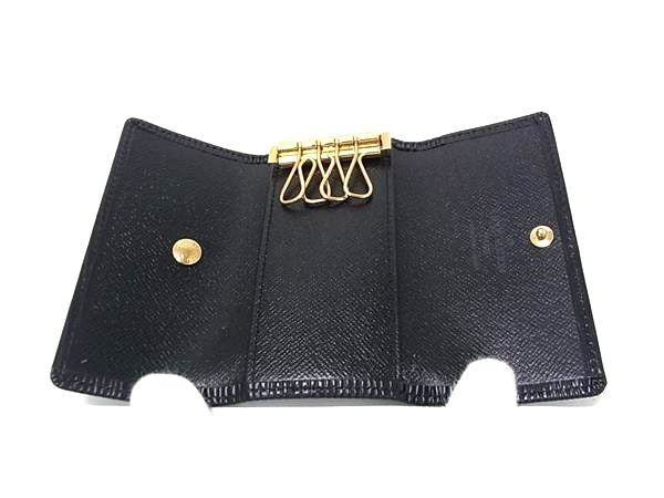 LOUIS VUITTON ルイヴィトン キーケース エピ ミュルティクレ4 M63822 ノワール(ブラック系) レザー ユニセックス ゴールド金具4連 美品