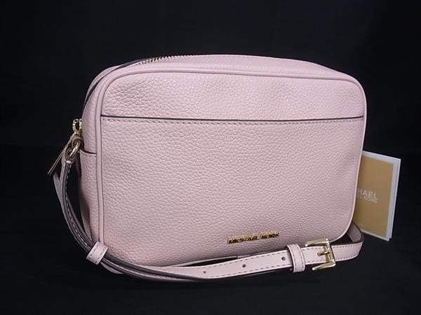MICHAEL KORS マイケルコース ショルダーバッグ ジェットセットトラベル ラージ カメラバッグ 35R6GTVC7L ピンク系 レザー レディース ゴールド金具 超美品