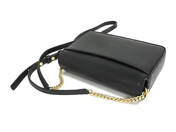 KATE SPADE ケイトスペード ショルダーバッグ モーガン K8925 ブラック系 レザー レディース ゴールド金具 チェーンショルダー ショルダーウォレット 超美品