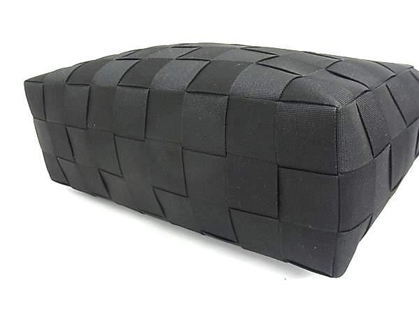 SALVATORE FERRAGAMO フェラガモ トートバッグ イントレチャート プラスチックハンドル 2WAY ハンドバッグ 21 0288 ブラック系 ナイロンキャンバス レディース ショルダーバッグ 美品