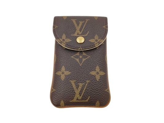 LOUIS VUITTON ルイヴィトン マルチケース モノグラム エテュイ テレフォンヌMM M66546 ブラウン系 PVC レザー ユニセックス ゴールド金具 美品
