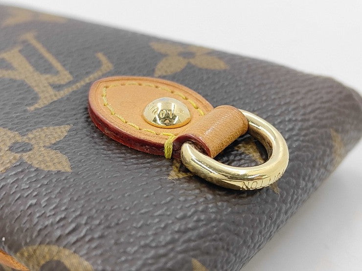 LOUIS VUITTON ルイヴィトン マルチケース モノグラム エテュイ テレフォンヌMM M66546 ブラウン系 PVC レザー ユニセックス ゴールド金具 美品