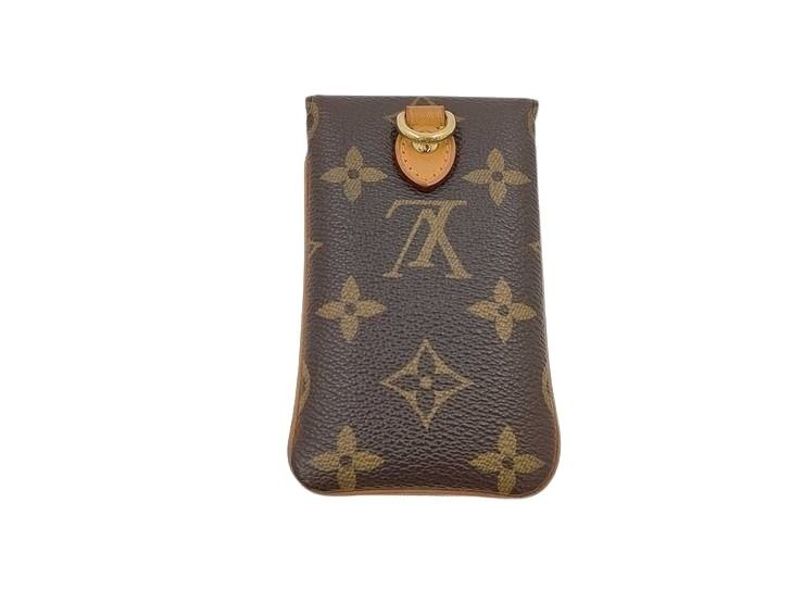 LOUIS VUITTON ルイヴィトン マルチケース モノグラム エテュイ テレフォンヌMM M66546 ブラウン系 PVC レザー ユニセックス ゴールド金具 美品
