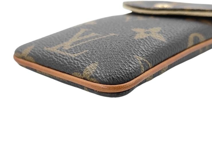 LOUIS VUITTON ルイヴィトン マルチケース モノグラム エテュイ テレフォンヌMM M66546 ブラウン系 PVC レザー ユニセックス ゴールド金具 美品