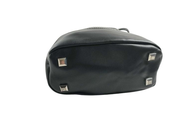 MM6 Maison Margiela メゾン マルジェラ ハンドバッグ ジャパニーズ クロスボディバッグ S54WD0106 ブラック系 レザー レディース シルバー金具 2WAY ショルダーバッグ 美品