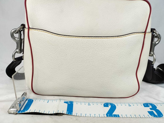 COACH コーチ ショルダーバッグ NASA コラボ 11114 チョーク マルチカラー系 グレインレザー メンズ シルバー金具 美品
