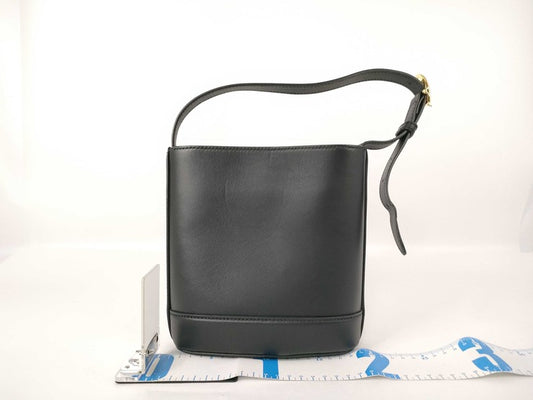 GUCCI グッチ ショルダーバッグ 73 ホースビット スモール バケットバッグ 833665 ブラック系 レザー レディース ゴールド金具 美品