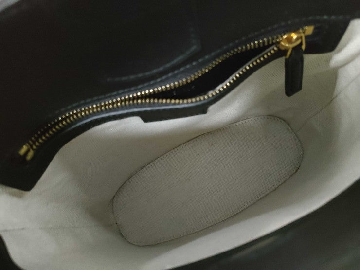 GUCCI グッチ ショルダーバッグ 73 ホースビット スモール バケットバッグ 833665 ブラック系 レザー レディース ゴールド金具 美品