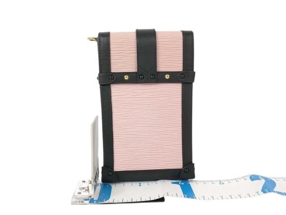 LOUIS VUITTON ルイヴィトン ショルダーバッグ エピ トランク ヴェルティカル M67872 ローズ バレリーナ ブラック系 レザー レディース ポシェット ゴールド金具 美品