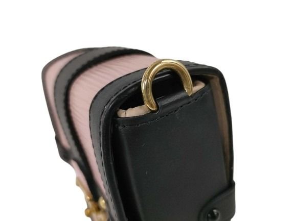 LOUIS VUITTON ルイヴィトン ショルダーバッグ エピ トランク ヴェルティカル M67872 ローズ バレリーナ ブラック系 レザー レディース ポシェット ゴールド金具 美品