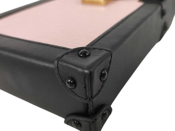 LOUIS VUITTON ルイヴィトン ショルダーバッグ エピ トランク ヴェルティカル M67872 ローズ バレリーナ ブラック系 レザー レディース ポシェット ゴールド金具 美品