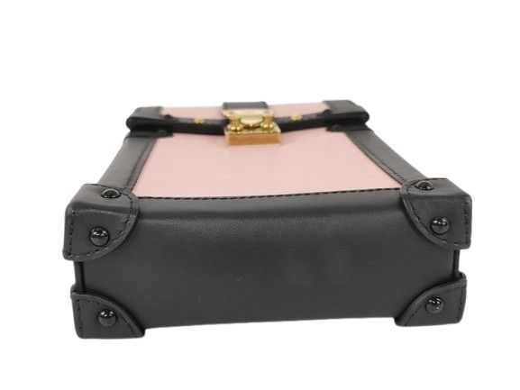 LOUIS VUITTON ルイヴィトン ショルダーバッグ エピ トランク ヴェルティカル M67872 ローズ バレリーナ ブラック系 レザー レディース ポシェット ゴールド金具 美品