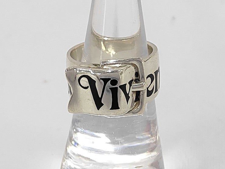 Vivienne Westwood ヴィヴィアンウエストウッド 指輪 ベルトリング シルバー系 SV925 ユニセックス ロゴ 美品