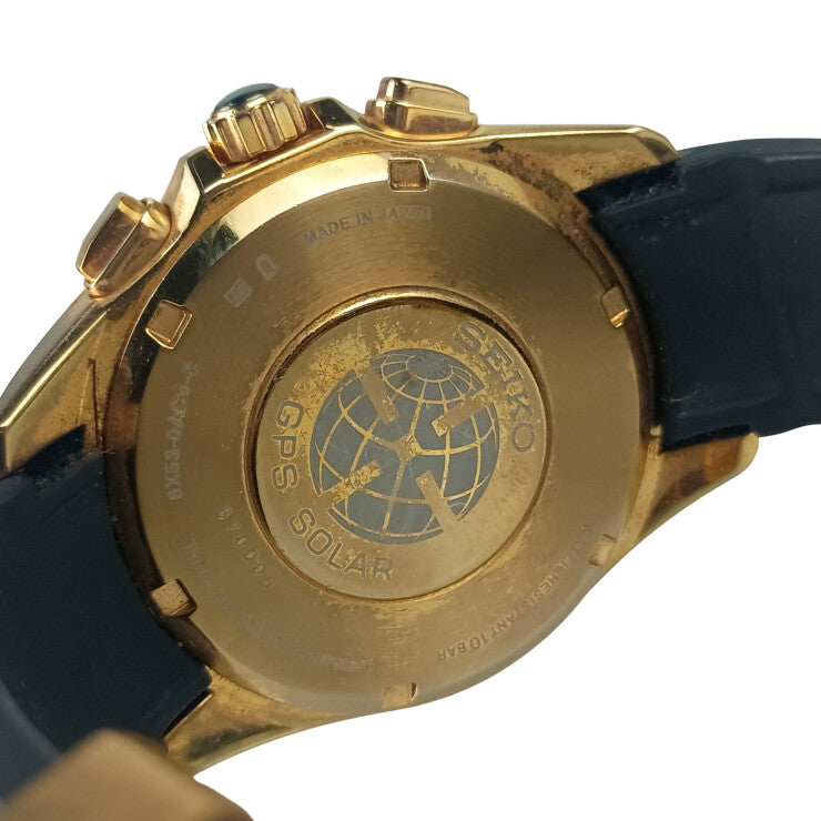 SEIKO セイコー 腕時計 アストロンGPS 8Xシリーズ デュアルタイム 8X53-0AC0 SBXB055 ブラック文字盤系 ステンレススチール 強化シリコン メンズ 美品