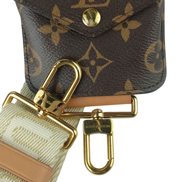 LOUIS VUITTON ルイヴィトン ショルダーバッグ ユーティリティクロスボディ M80446 ブラウン系 モノグラム ユニセックス ゴールド金具 美品