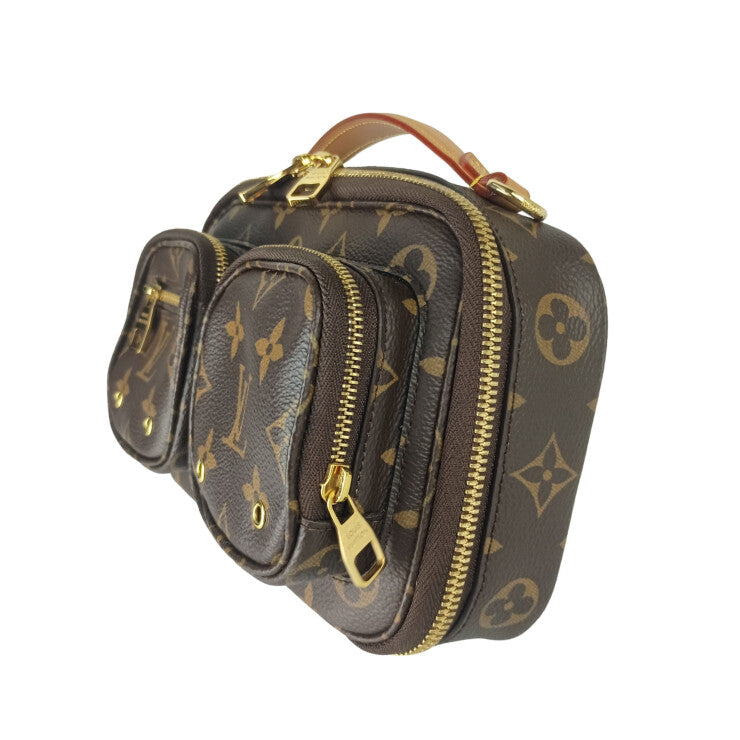 LOUIS VUITTON ルイヴィトン ショルダーバッグ ユーティリティクロスボディ M80446 ブラウン系 モノグラム ユニセックス ゴールド金具 美品