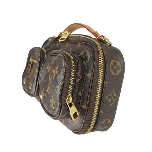 LOUIS VUITTON ルイヴィトン ショルダーバッグ ユーティリティクロスボディ M80446 ブラウン系 モノグラム ユニセックス ゴールド金具 美品
