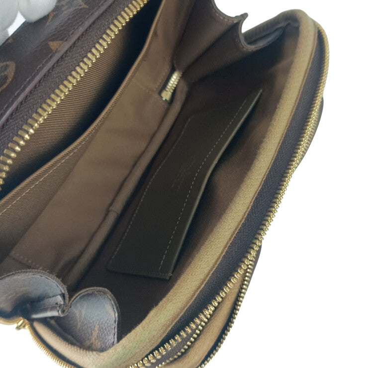 LOUIS VUITTON ルイヴィトン ショルダーバッグ ユーティリティクロスボディ M80446 ブラウン系 モノグラム ユニセックス ゴールド金具 美品