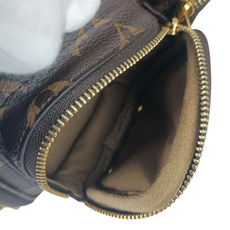 LOUIS VUITTON ルイヴィトン ショルダーバッグ ユーティリティクロスボディ M80446 ブラウン系 モノグラム ユニセックス ゴールド金具 美品