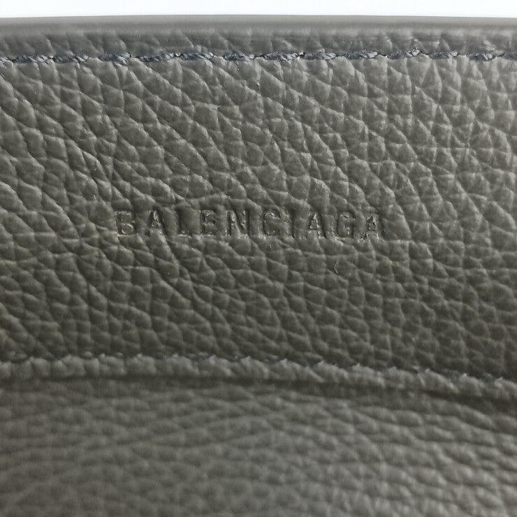 BALENCIAGA バレンシアガ ハンドバッグ カージップイーストウエスト 715048 カーキ系 レザー レディース 2WAY ショルダーバッグ 美品