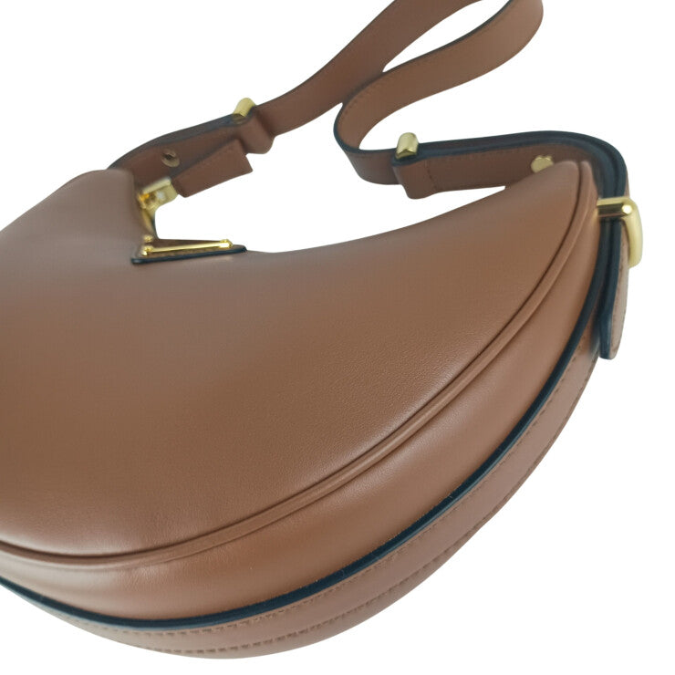 PRADA プラダ ハンドバッグ アーケ スモール 1BC194 ブラウン系 レザー レディース トライアングルロゴ ゴールド金具 超美品