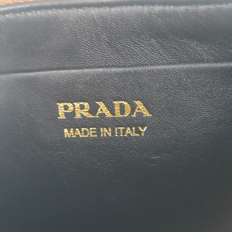 PRADA プラダ ハンドバッグ アーケ スモール 1BC194 ブラウン系 レザー レディース トライアングルロゴ ゴールド金具 超美品